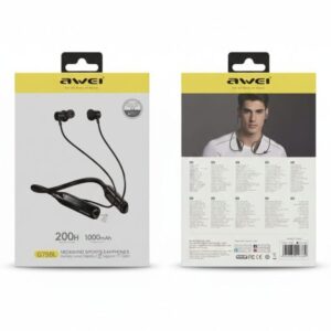 Awei G75BL 200Hour With Display Neckband Sports Earphones