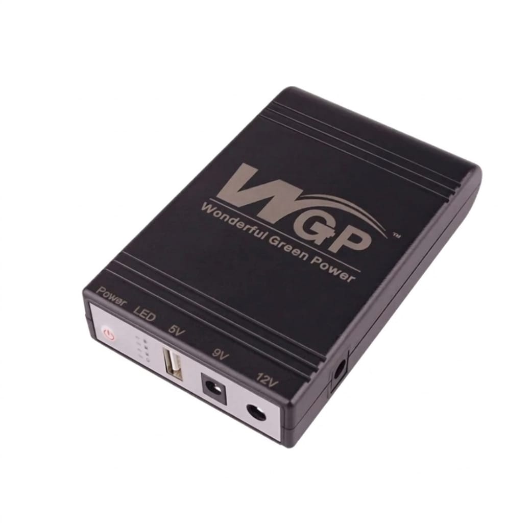 WGP Mini UPS 10400 mAh for Router, Onu, CC Camera 5, 9, 12 Volt Output
