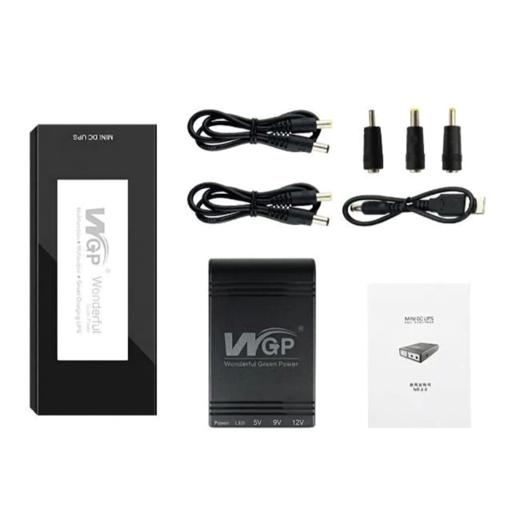 WGP Mini UPS 10400 mAh for Router, Onu, CC Camera 5, 9, 12 Volt Output